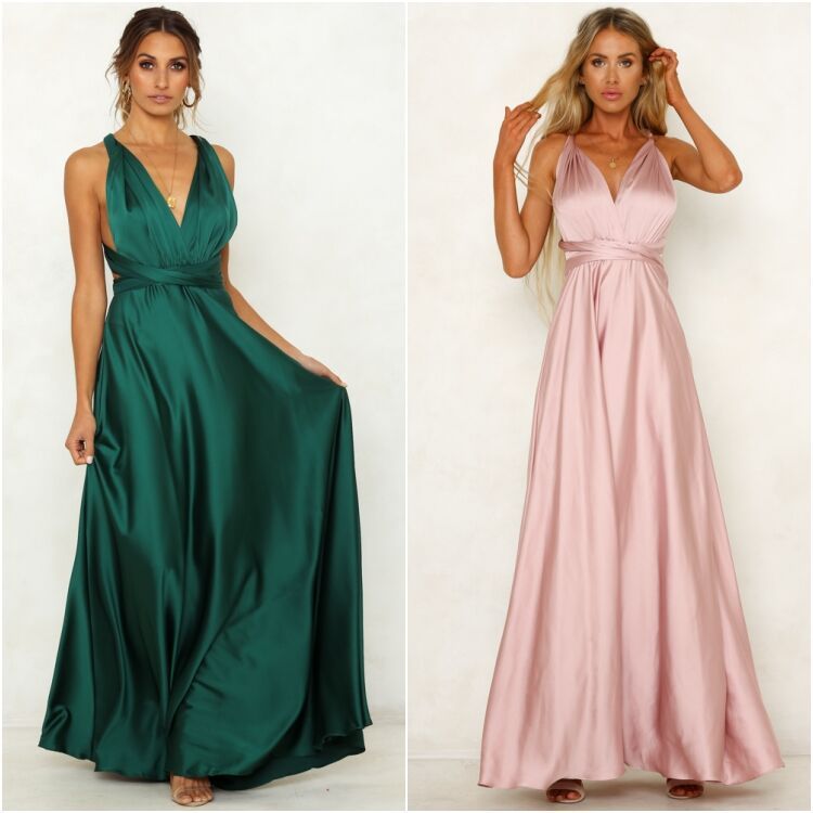 Open-back high waist gown